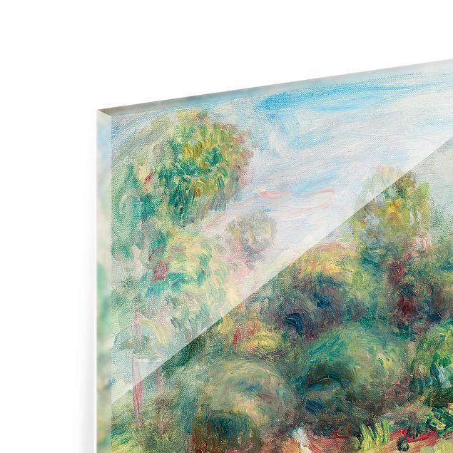 Glasbild - Kunstdruck Auguste Renoir - Landschaft bei Cagnes - Impressionismus Quer 4:3