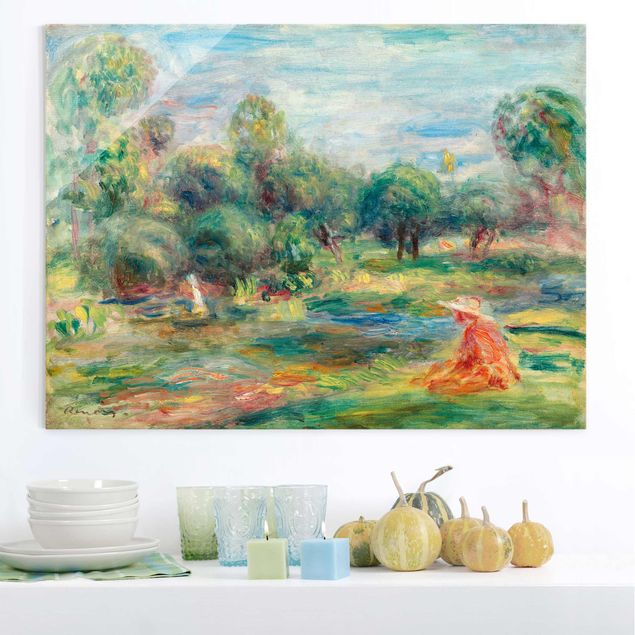 Glas Magnetboard Auguste Renoir - Landschaft bei Cagnes
