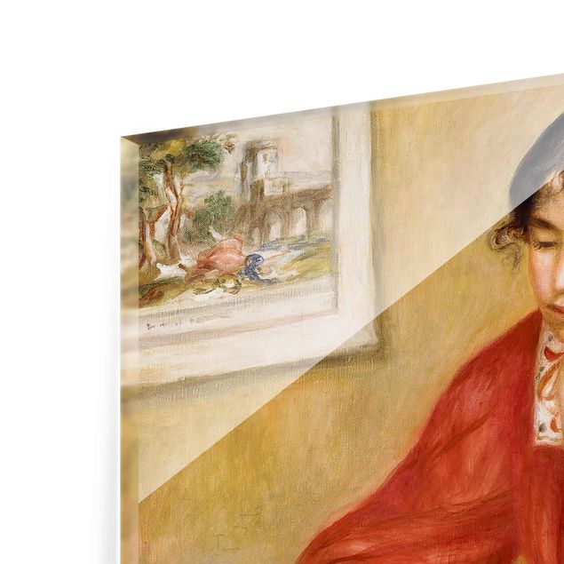 Glasbild - Kunstdruck Auguste Renoir - Leontine beim Lesen - Impressionismus Quer 4:3
