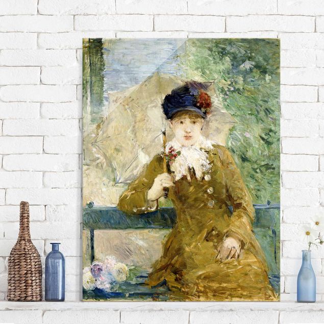 Glas Magnettafel Berthe Morisot - Dame mit Sonnenschirm