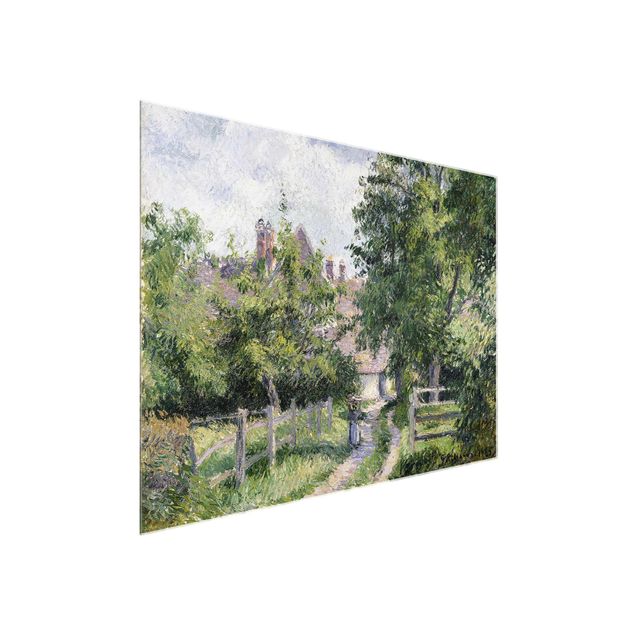 Glasbild - Kunstdruck Camille Pissarro - Saint-Martin bei Gisors - Impressionismus Quer 4:3