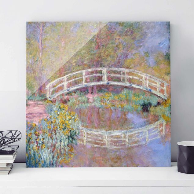 Glas Magnetboard Claude Monet - Brücke Monets Garten