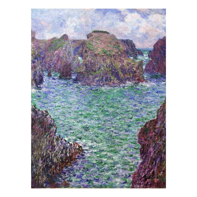 Glasbild - Kunstdruck Claude Monet - Port-Goulphar, Belle-Île - Impressionismus Hoch 3:4