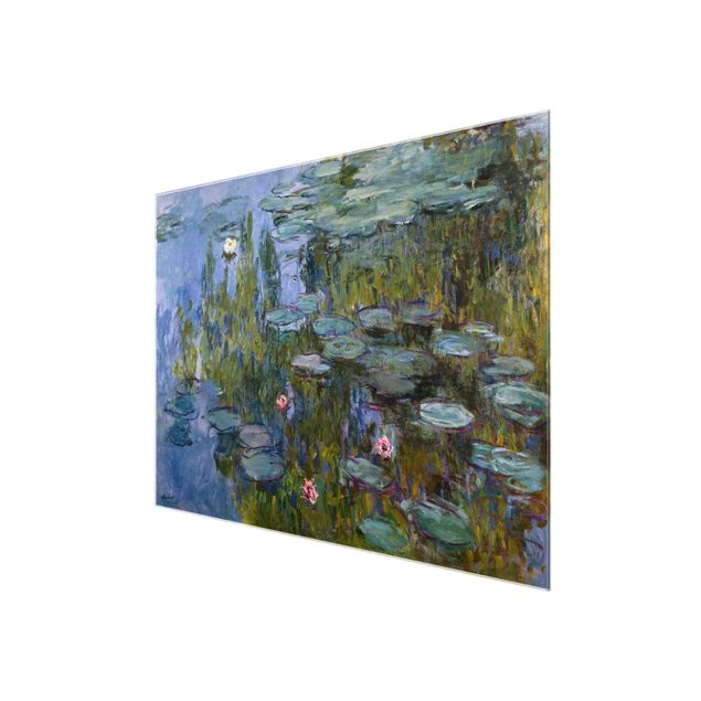 Glasbild - Kunstdruck Claude Monet - Seerosen (Nympheas) - Impressionismus Quer 4:3