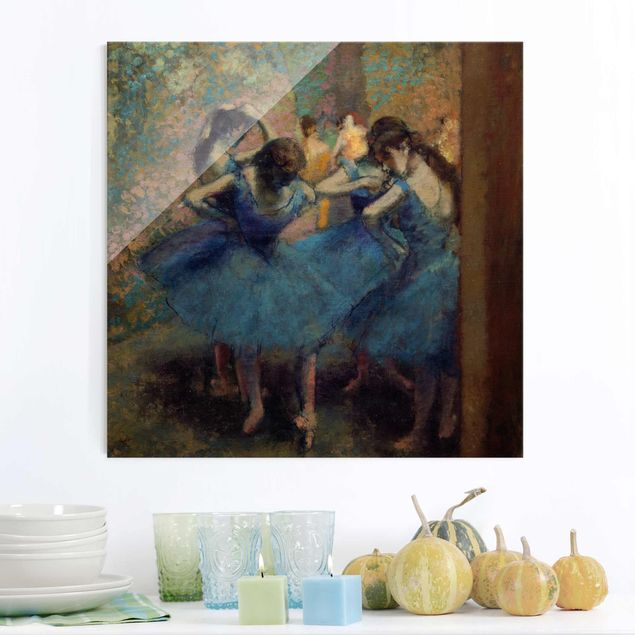 Glas Magnettafel Edgar Degas - Blaue Tänzerinnen