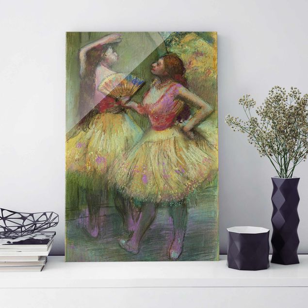 Glas Magnetboard Edgar Degas - Zwei Tänzerinnen