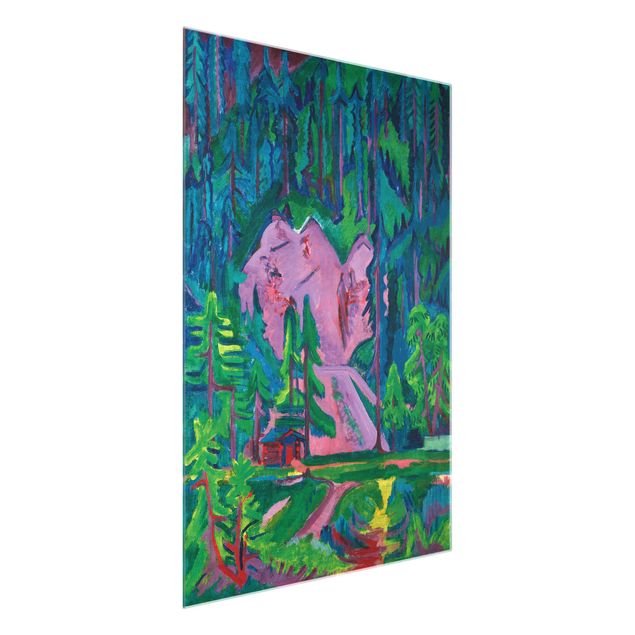 Glasbild - Kunstdruck Ernst Ludwig Kirchner - Steinbruch bei Wildboden - Hoch 3:4