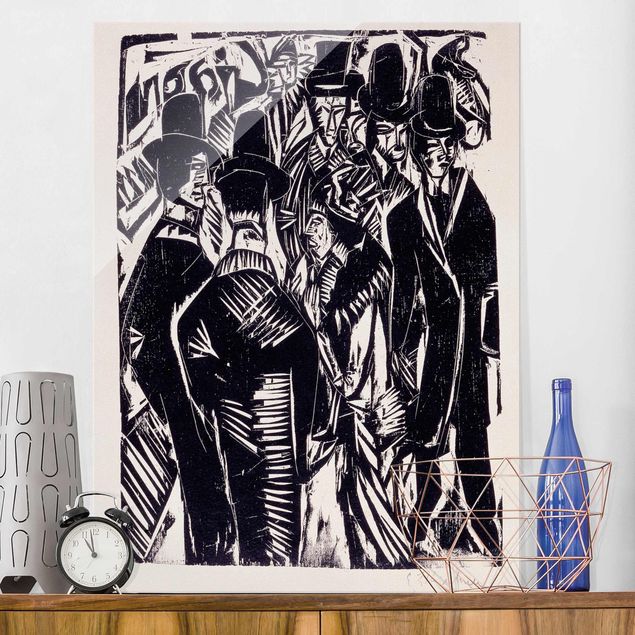 Glas Magnettafel Ernst Ludwig Kirchner - Straßenszene