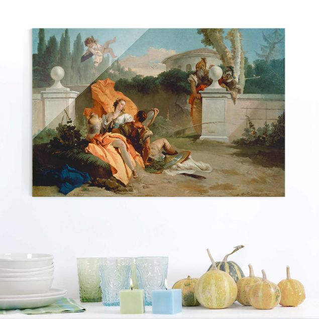 Glas Magnetboard Giovanni Battista Tiepolo - Rinaldo und Armida