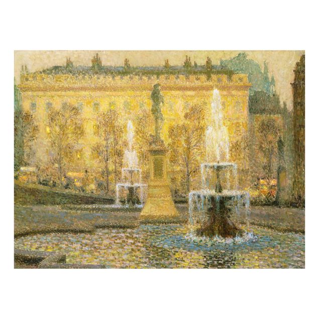 Glasbild - Kunstdruck Henri Le Sidaner - Trafalgar Square, London - Quer 4:3
