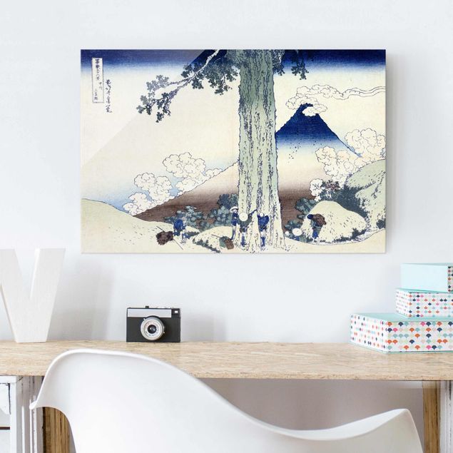 Magnettafel Glas Katsushika Hokusai - Mishima Pass in der Provinz Kai