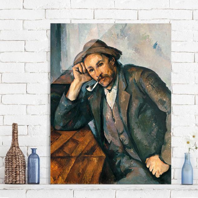 Glas Magnetboard Paul Cézanne - Der Raucher