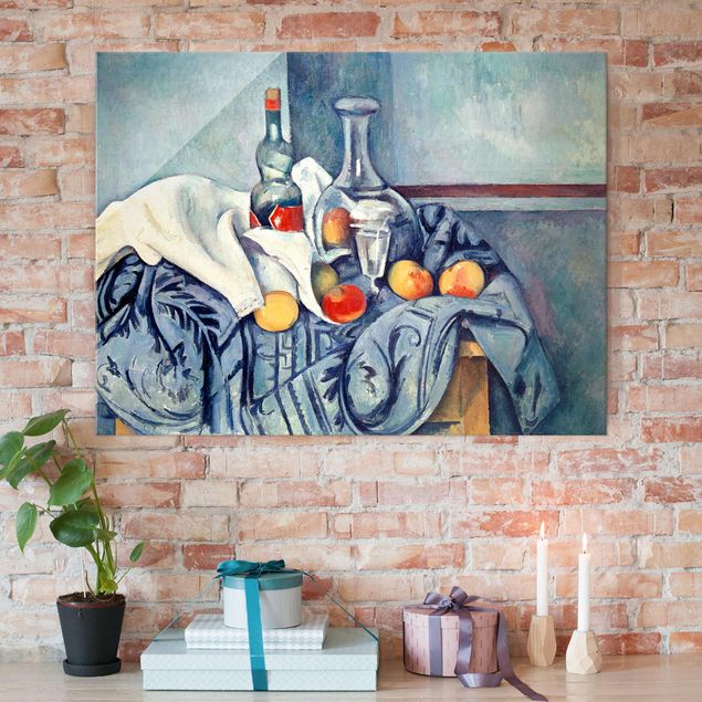 Glas Magnetboard Paul Cézanne - Stillleben Pfirsiche