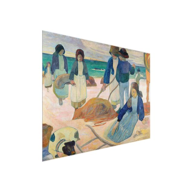 Glasbild - Kunstdruck Paul Gauguin - Bretonische Tangsammlerinnen (II) - Post-Impressionismus Quer 4:3
