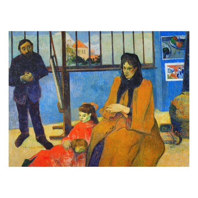 Glasbild - Kunstdruck Paul Gauguin - Die Familie Schuffenecker - Post-Impressionismus Quer 4:3