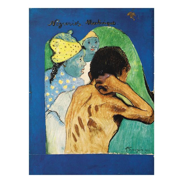 Glasbild - Kunstdruck Paul Gauguin - Nègreries Martinique - Post-Impressionismus Hoch 3:4
