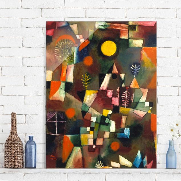 Glas Magnetboard Paul Klee - Der Vollmond