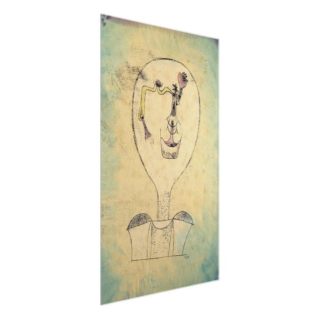 Glasbild - Kunstdruck Paul Klee - Die Knospe des Lächelns - Expressionismus Hoch 2:3
