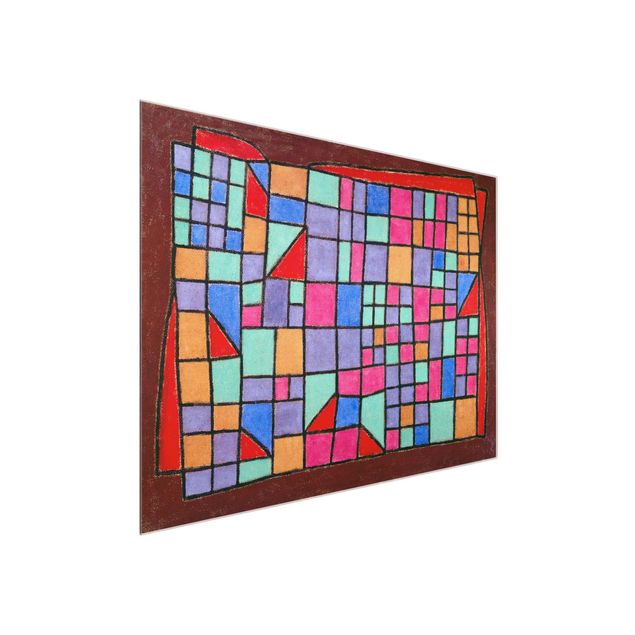 Glasbild - Kunstdruck Paul Klee - Glas-Fassade - Expressionismus Quer 4:3