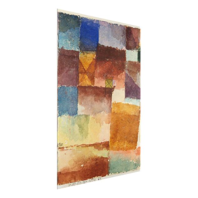 Glasbild - Kunstdruck Paul Klee - In der Einöde - Expressionismus Hoch 3:4