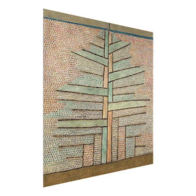 Glasbild - Kunstdruck Paul Klee - Kiefer - Expressionismus Quadrat 1:1