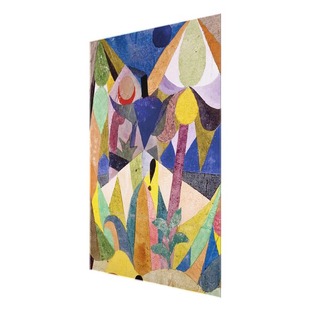 Glasbild - Kunstdruck Paul Klee - Mildtropische Landschaft - Expressionismus Hoch 3:4