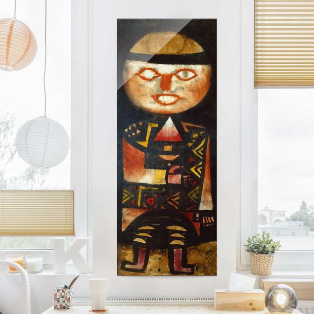Glasbild - Kunstdruck Paul Klee - Schauspieler - Expressionismus Panorama Hoch