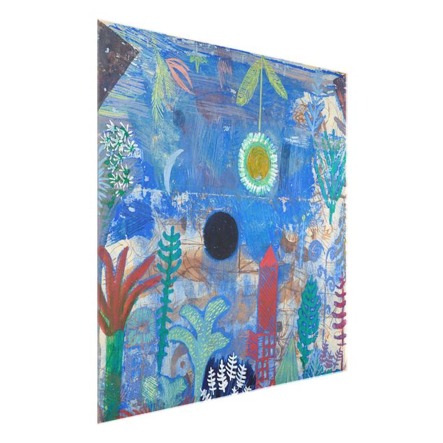 Glasbild - Kunstdruck Paul Klee - Versunkene Landschaft - Expressionismus Quadrat 1:1
