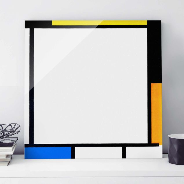 Glas Magnettafel Piet Mondrian - Komposition II