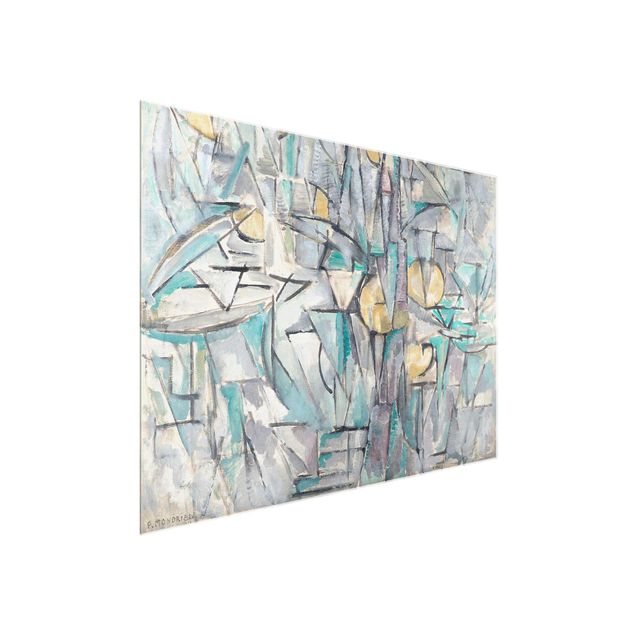 Glasbild - Kunstdruck Piet Mondrian - Komposition X - Quer 4:3