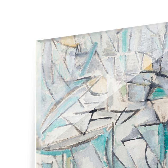 Glasbild - Kunstdruck Piet Mondrian - Komposition X - Quer 4:3