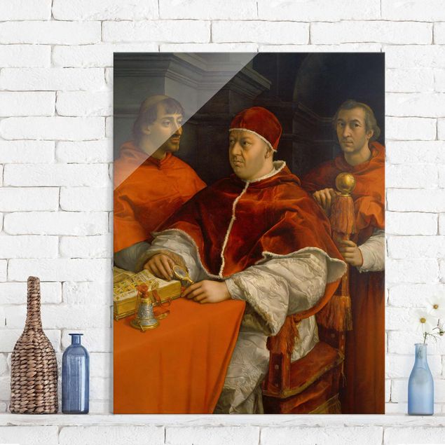 Magnettafel Glas Raffael - Bildnis von Papst Leo X