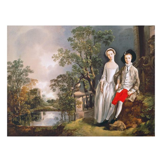 Glasbild - Kunstdruck Thomas Gainsborough - Heneage Lloyd und seine Schwester - Quer 4:3