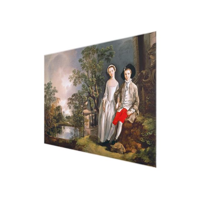 Glasbild - Kunstdruck Thomas Gainsborough - Heneage Lloyd und seine Schwester - Quer 4:3