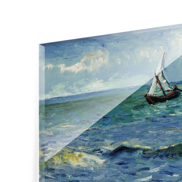 Glasbild - Kunstdruck Vincent van Gogh - Seelandschaft in der Nähe von Les Saintes-Maries-de-la-Mer - Post-Impressionismus Quer 4:3