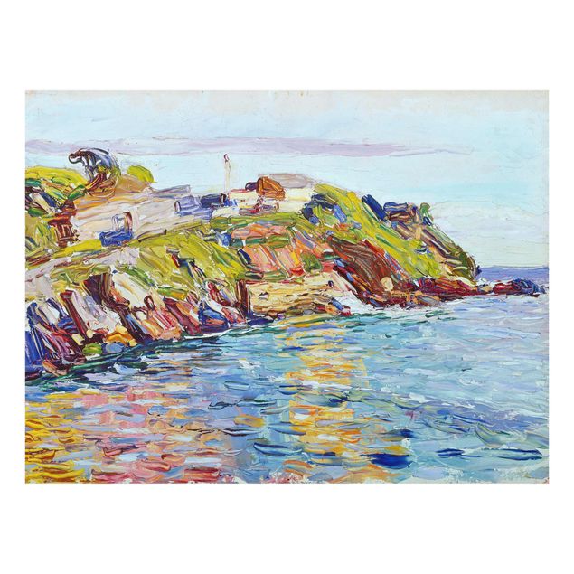 Glasbild - Kunstdruck Wassily Kandinsky - Bucht von Rapallo - Expressionismus Quer 4:3