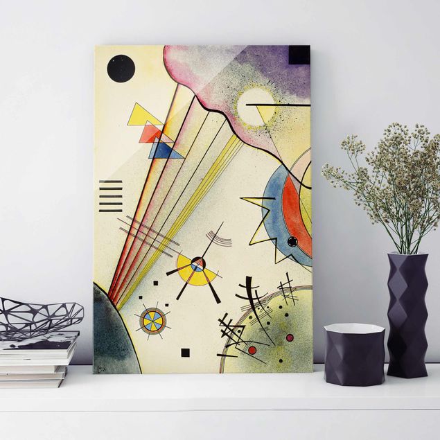 Glas Magnetboard Wassily Kandinsky - Deutliche Verbindung