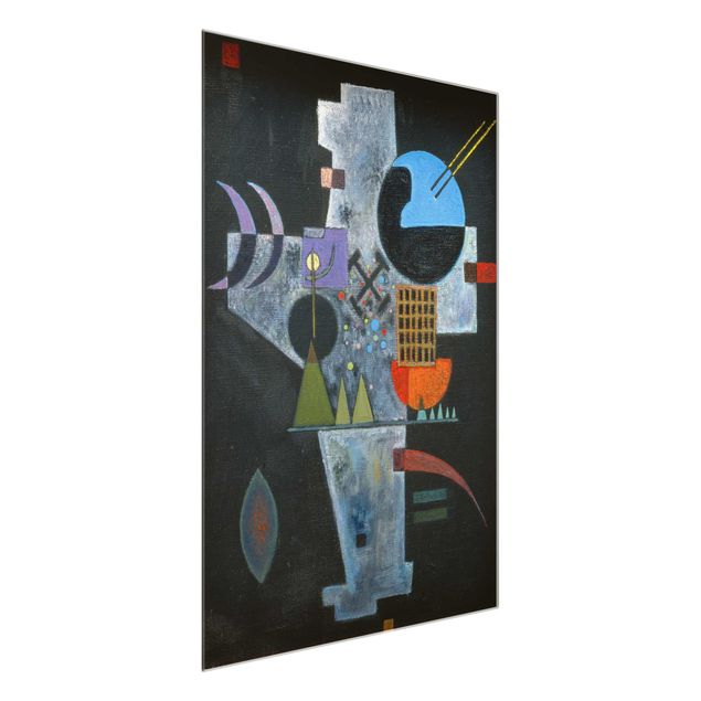 Glasbild - Kunstdruck Wassily Kandinsky - Kreuzform - Expressionismus Hoch 3:4