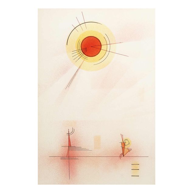 Glasbild - Kunstdruck Wassily Kandinsky - Strahlen - Expressionismus Hoch 2:3