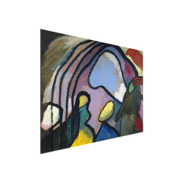 Glasbild - Kunstdruck Wassily Kandinsky - Studie für Improvisation 10 - Expressionismus Quer 4:3