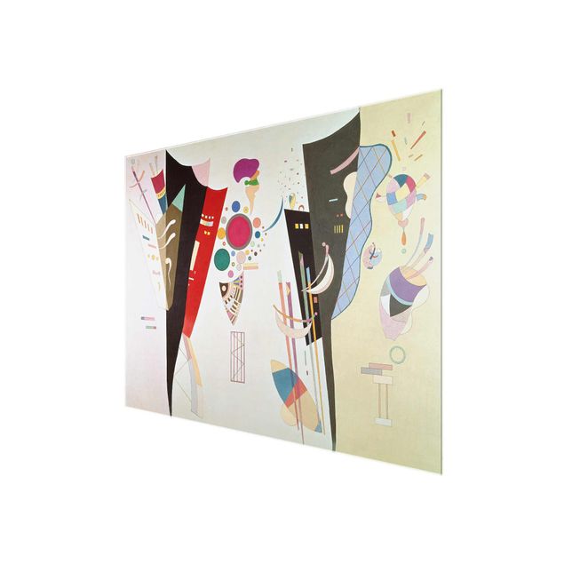 Glasbild - Kunstdruck Wassily Kandinsky - Wechselseitiger Gleichklang - Expressionismus Quer 4:3