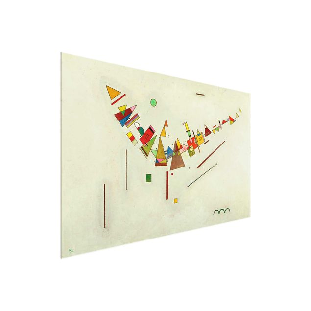 Glasbild - Kunstdruck Wassily Kandinsky - Winkelschwung - Expressionismus Quer 3:2