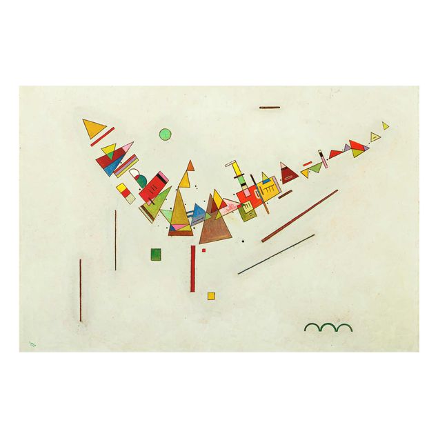 Glasbild - Kunstdruck Wassily Kandinsky - Winkelschwung - Expressionismus Quer 3:2