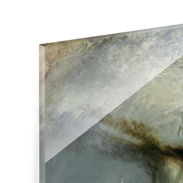 Glasbild - Kunstdruck William Turner - Frieden. Beisetzung auf See - Romantik Quadrat 1:1
