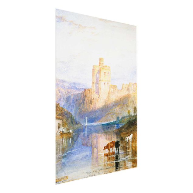 Glasbild - Kunstdruck William Turner - Norham Castle - Romantik Hoch 3:4