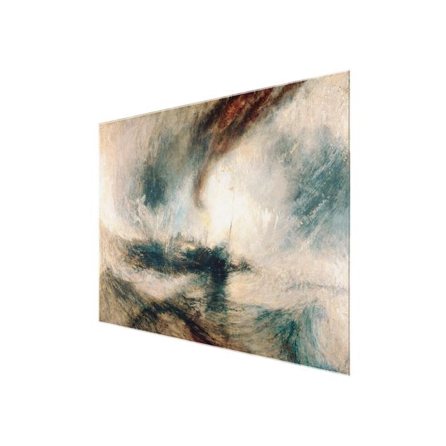 Glasbild - Kunstdruck William Turner - Schneesturm über dem Meer - Romantik Quer 4:3