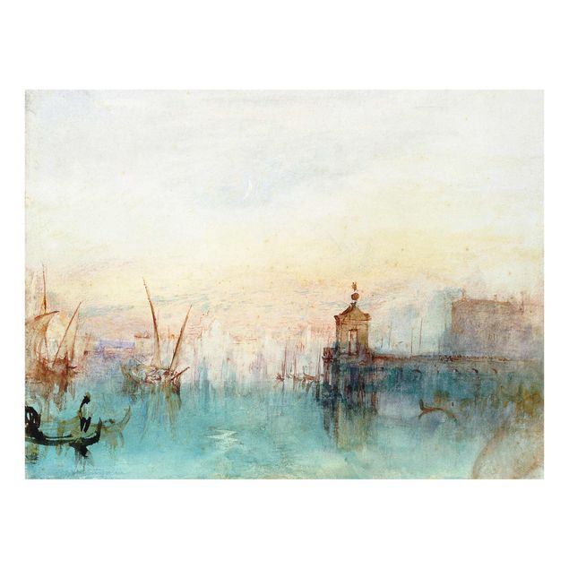 Glasbild - Kunstdruck William Turner - Venedig mit erster Mondsichel - Romantik Quer 4:3