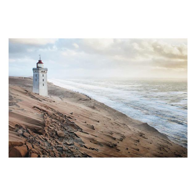Glasbild - Leuchtturm in Dänemark - Quer 3:2