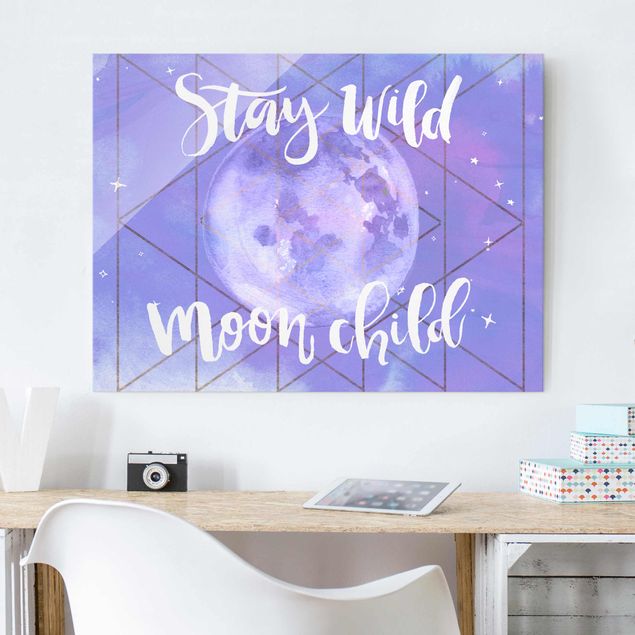 Magnettafel Glas Mond-Kind - Stay wild