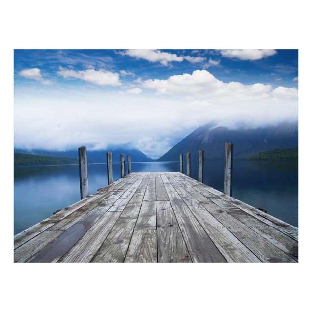 Glasbild - Nelson Lakes National Park Neuseeland - Quer 4:3